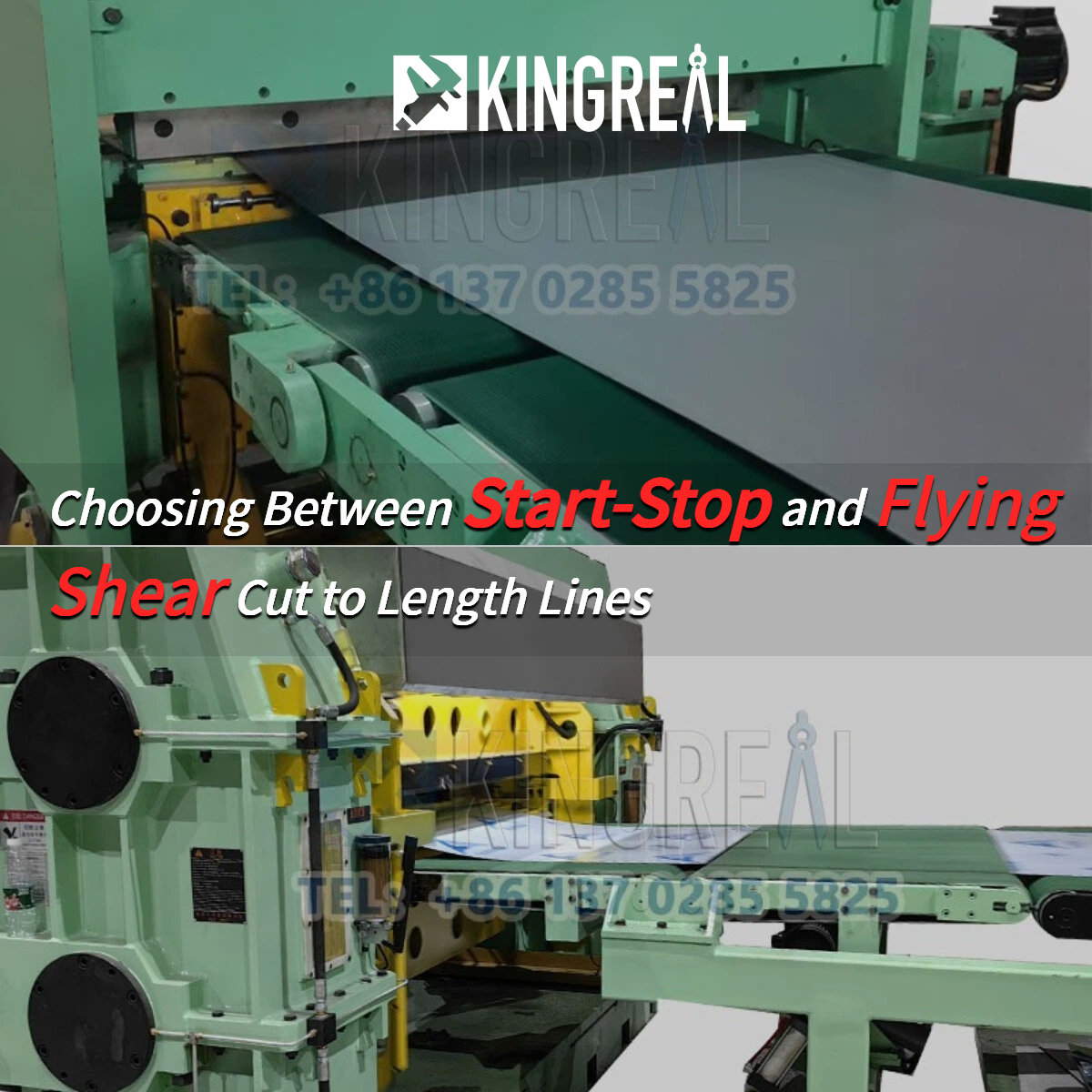 Vælg mellem Start-Stop og Flying Shear Cut to Length Lines