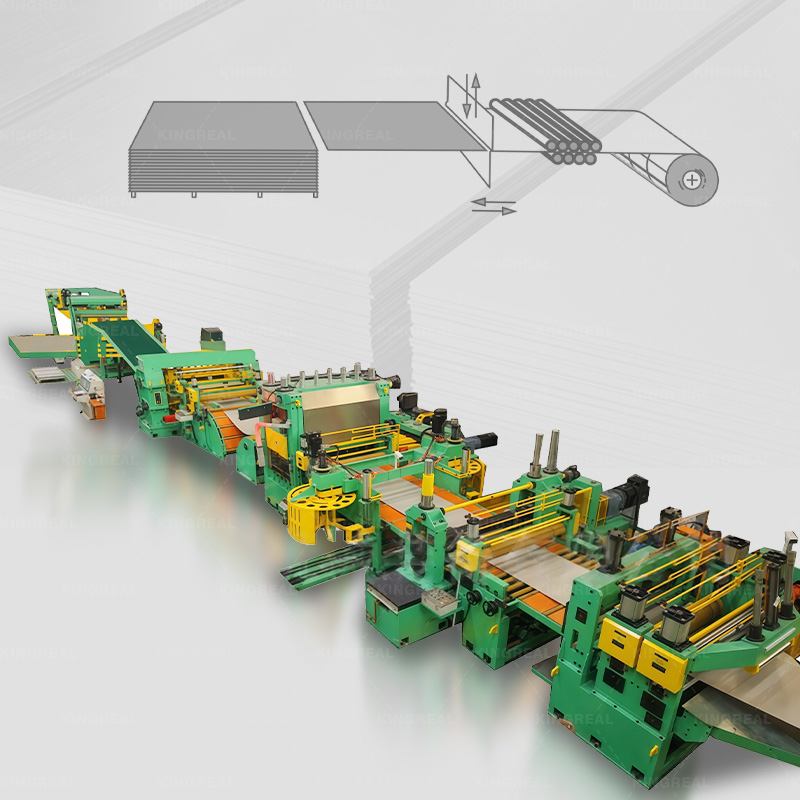 Spole til ark skåret i længde maskine